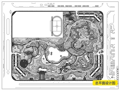 公园规划 公园景观平面图 园林景观平面图 园艺景观小品 户外小游园景观