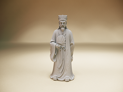 中式雕塑摆件 沉稳儒雅孔明塑像 花岗岩诸葛亮雕像 园林景观人物雕塑 aige诸葛亮像