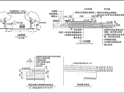 路面节点 道路铺装做法