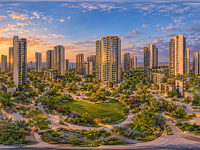 其它HDR 城市绿洲生态全景