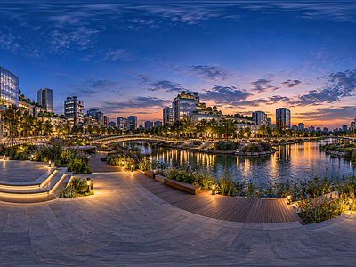 其它HDR 城市绿洲生态全景