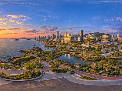 户外HDR 城市绿洲生态全景
