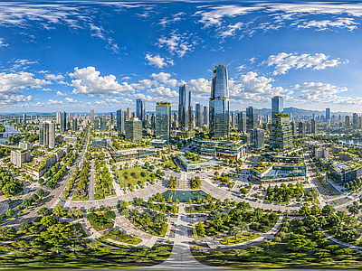 城市HDR 城市绿洲生态全景