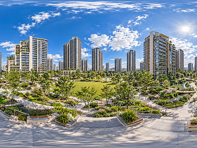 城市HDR 城市绿洲生态全景
