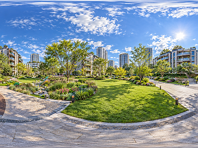 城市HDR 城市绿洲生态全景