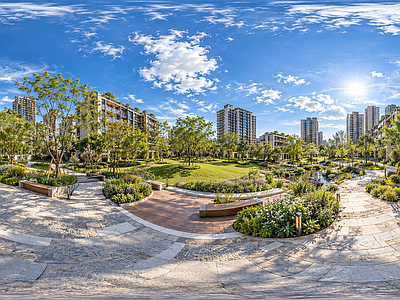 城市HDR 城市绿洲生态全景