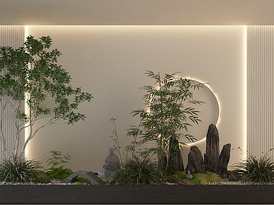 新中式景观室内景观 中式景观