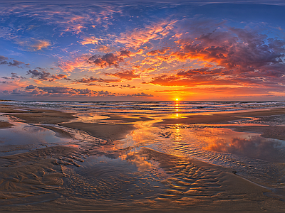 天空HDR 沙滩海洋天空全景