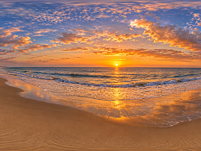 天空HDR 沙滩海洋天空全景