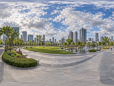 天空HDR 城市公园HDR