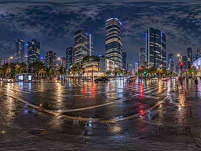 天空HDR 现代都市全景