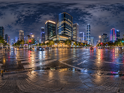 户外HDR 现代都市全景
