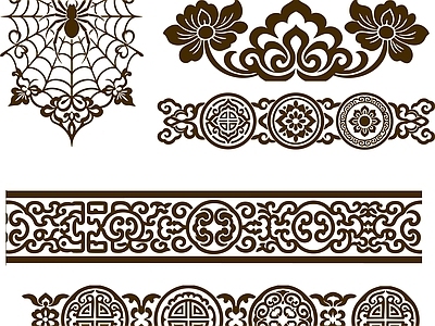 其他图库 花纹 纹理 贴图 线稿 中式