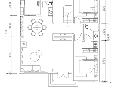 别墅建筑 三开间 自建房 农村自建房 小宅基地