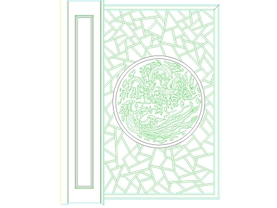 屏风隔断 中式龙凤屏风 冰裂纹背景台 实木浮雕隔断 玄关装饰造型 景观照壁施工图