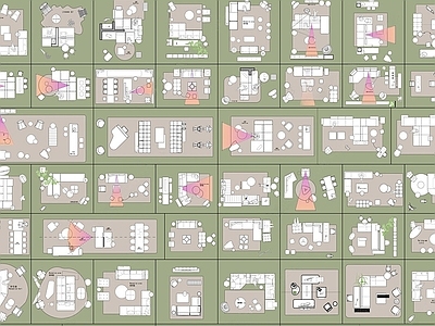 家具图库 沙发茶几组合图库 网红综合家具图库