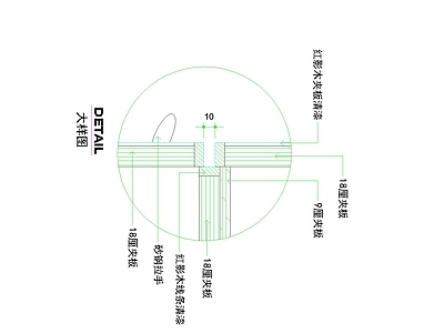 其他图库 木作节点造型 柜体收口款式 木夹板清漆材质 柜门拉手构造 装饰节点图纸