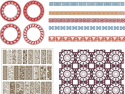 其他图库 线稿 贴图 花纹 中式