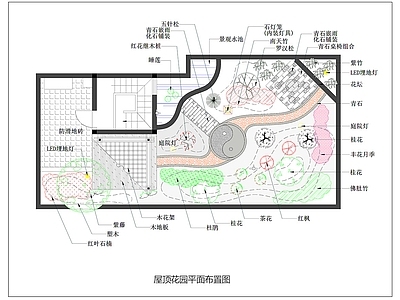 屋顶花园 屋顶花园景观 庭院花园景观 别墅庭院空中花园