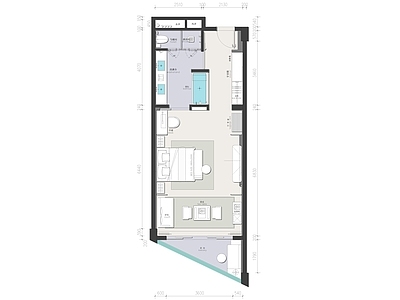 酒店客房 酒店客房 酒店大床房 大床房平面 大床房设计 大床房方案