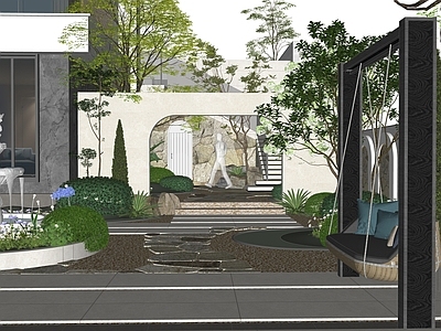 现代主义别墅庭院 南法花园 奶油风花园 美式花园 植物