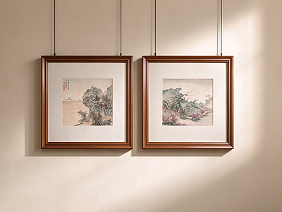 新中式山水画 山水国画 留白山水挂画