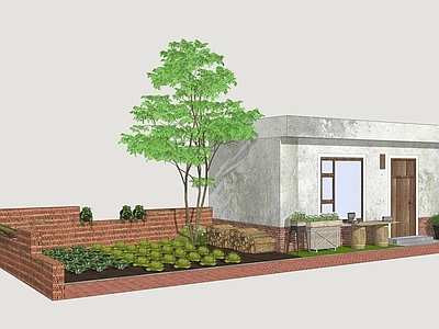 侘寂乡村庭院 乡村民房 乡村庭院设计 民房建筑 乡村民房小院