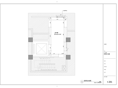 电梯厅 台湾公设 公设电梯厅 室内施工图 图纸 施工图