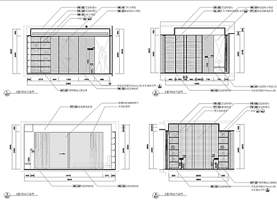 家装立面图 现代主卧更衣立面