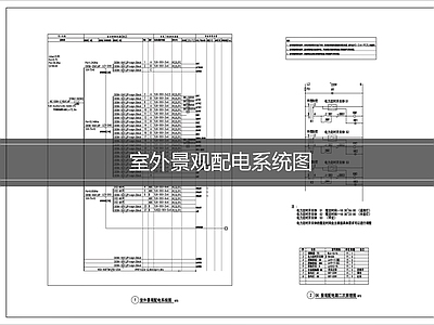 景观电气 景观电气系统图 景观配电系统图