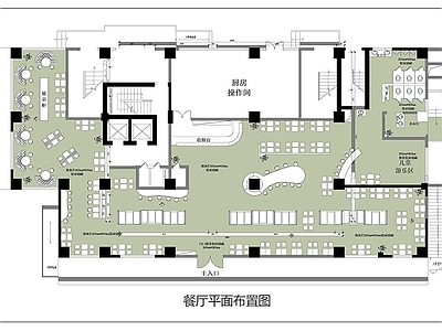 中餐厅 餐饮空间平面图 中餐厅茶餐厅平面 私房菜餐厅