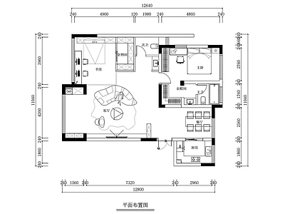其他家装空间 118一居室 家装平面图 现代简约风