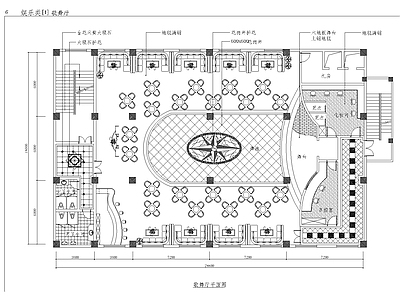 工装平面图 舞台卡座排布详图 歌舞厅平面布局图 大理石拼花地面 舞厅弧形布局地铺