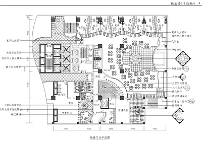 工装平面图 舞台卡座排布详图 歌舞厅平面布局图 大理石拼花地面 舞厅弧形布局地铺