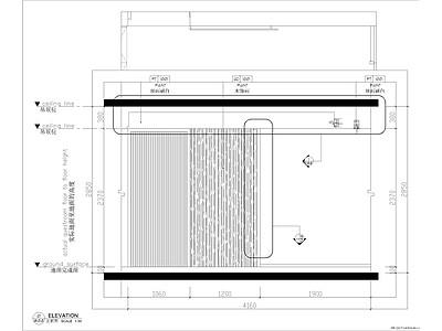 家装立面图 现代柜体立面施