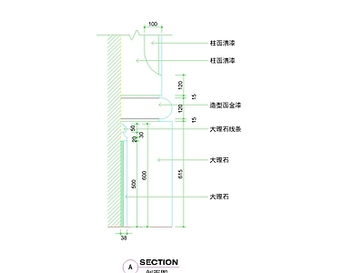 其他图库 柱饰剖面款式 欧式雕花设计 饰面节点图纸 柱面施工图纸