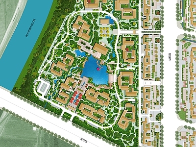 商业街 省级大师园 大师工作室 滨水古街规划 古建商业街规划