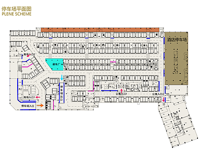 停车场 停车场规划设计 地下车库停车场