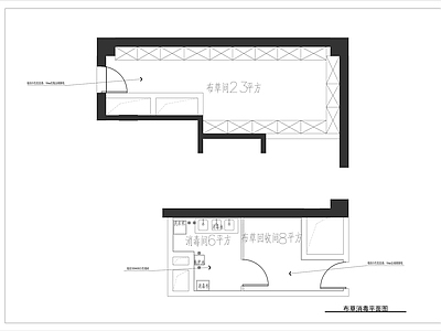 酒店公区 布草消毒平面图