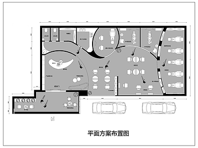 理发店 美容美发店平面图 理发店平面图 美甲店按摩店平面