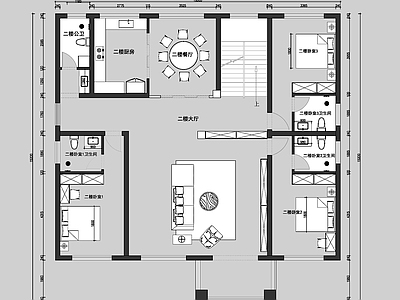 家装平面图 家装全套施工图纸 乡村自建房 平面图立面图 木作定制