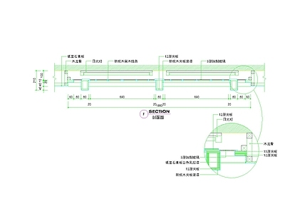 其他图库 吊顶剖面款式 轻奢吊顶设计 含节点大样图 胡桃木石膏玻璃