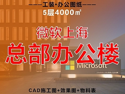 整体办公空间 企业总部办公楼 办公室 科技公司 外企办公 开敞式办公