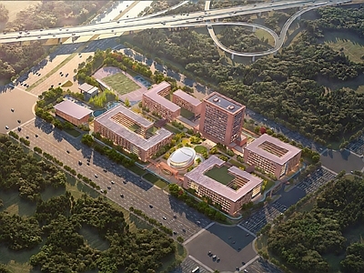 学校建筑 职业学院 高校 礼堂教学楼 体育馆食堂宿舍