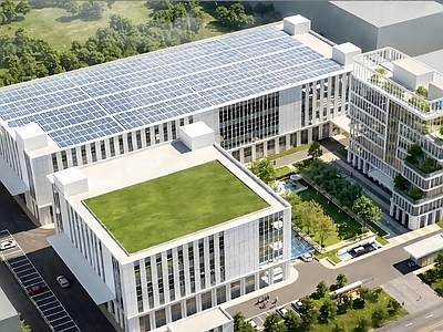 产业园建筑 离子交换膜组器 3层厂房 7层研发办公 产业园建筑