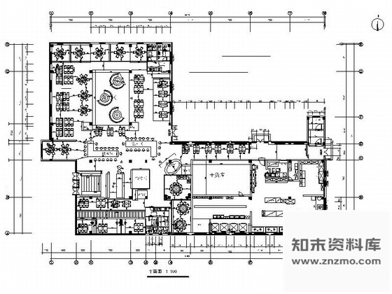 施工图某餐厅空间局部装修图