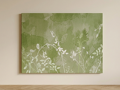 绿色植物图案挂画挂画