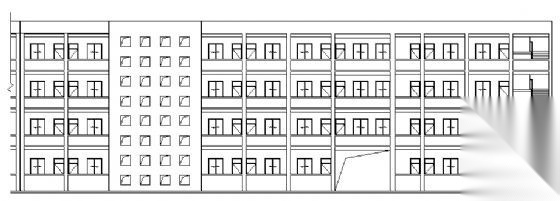 张家港市民工子弟学校某四层办公楼建筑施工图