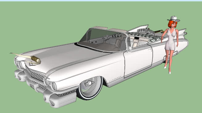 GaldSIM 1959凯迪拉克El DelADO大赛 敞篷车 汽车 旅行轿车 床 缝纫机