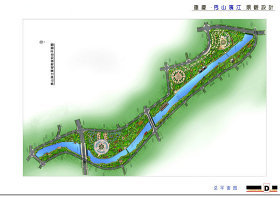 室外设计秀山滨江路设计cad 景观